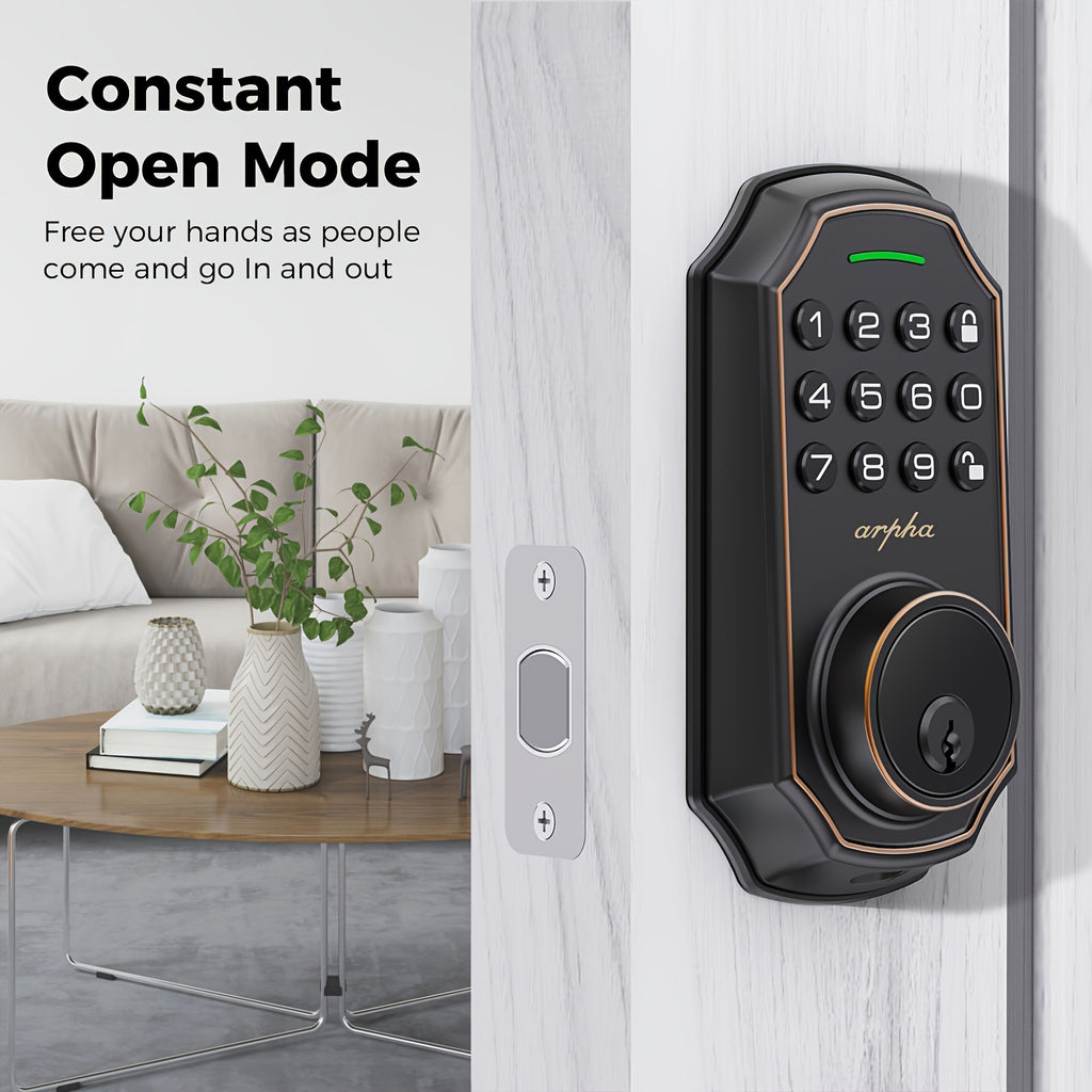 Digital Keypad Door Lock for Compatible Home and Apartment Doors, Keyless Entry with Black and Silvery Options, Single and Two-Piece Lock Selections
