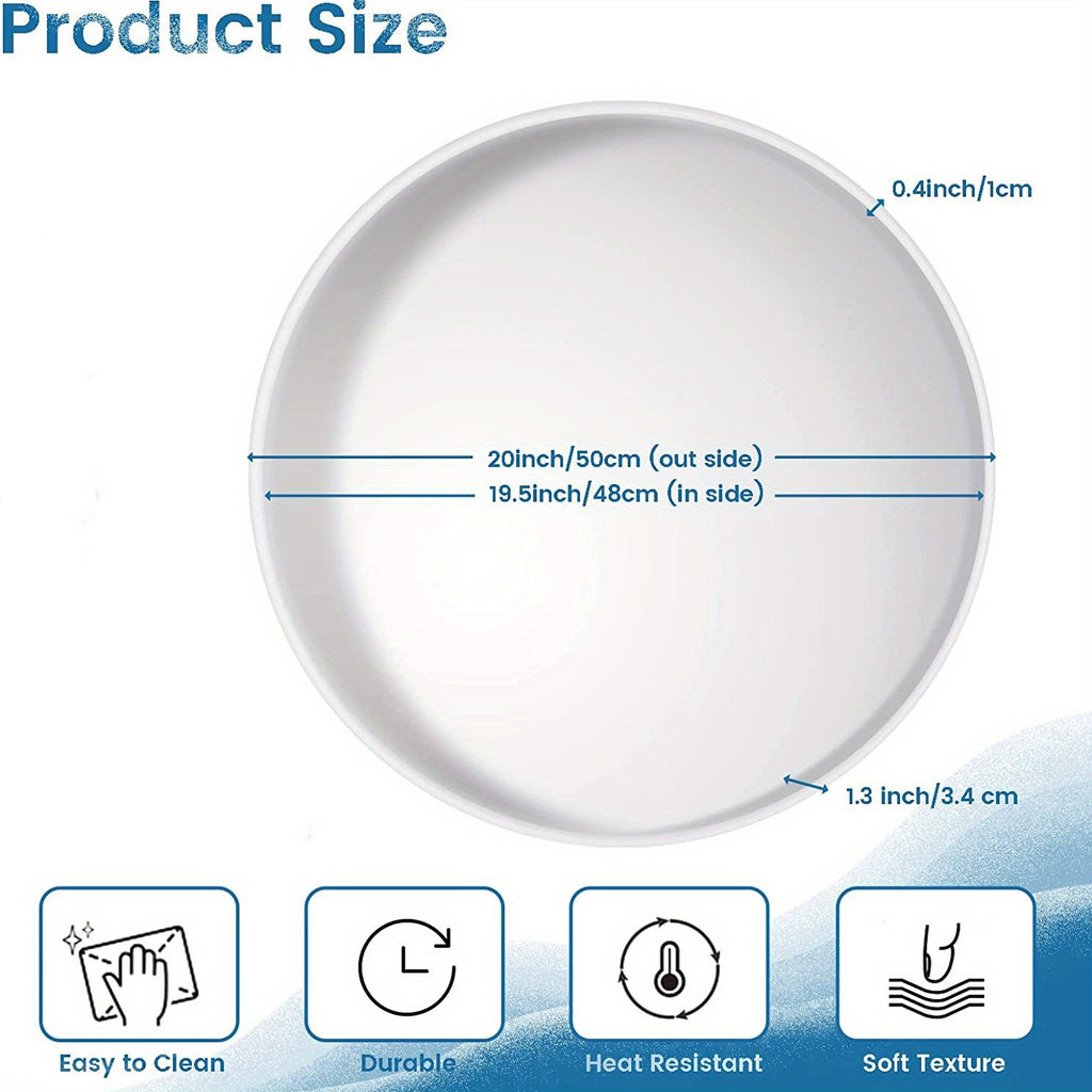 Large Round Silicone Resin Mold with Listed 19-Inch Diameter, Single Table Mold for Compatible Epoxy Casting, Decorative Tray Designs and Home Art Projects