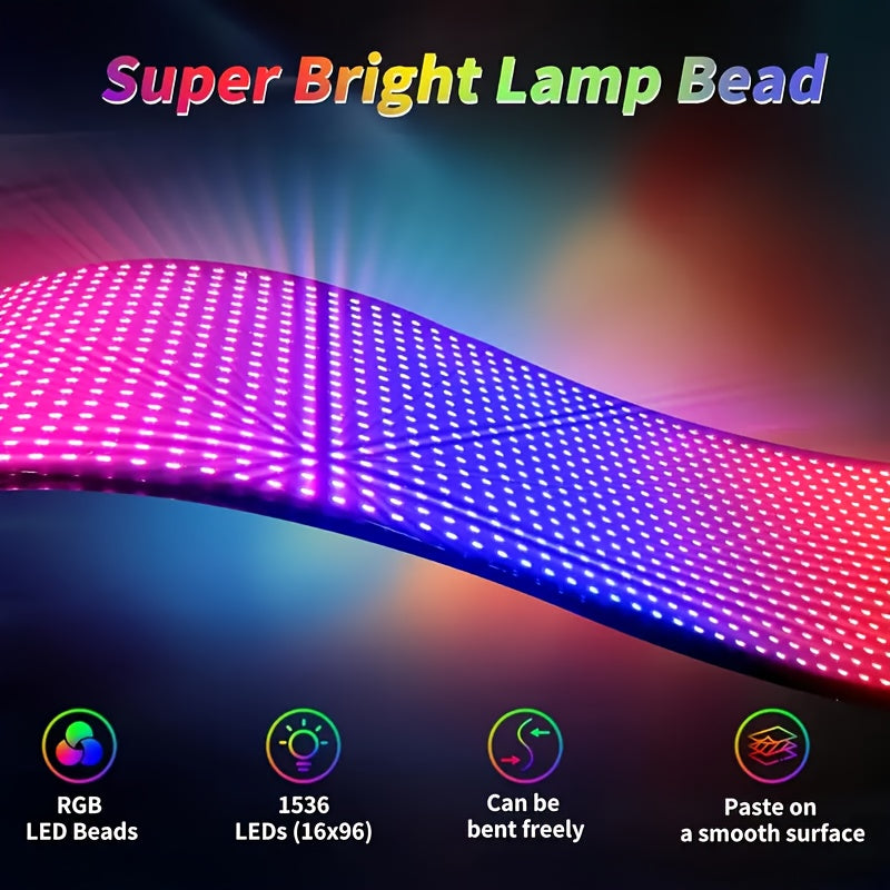 Demon Eye Programmable LED Sign Pair with Listed USB Power, Remote and Mobile App Control, Medium Display Set for Scrolling Text and Event Decorations