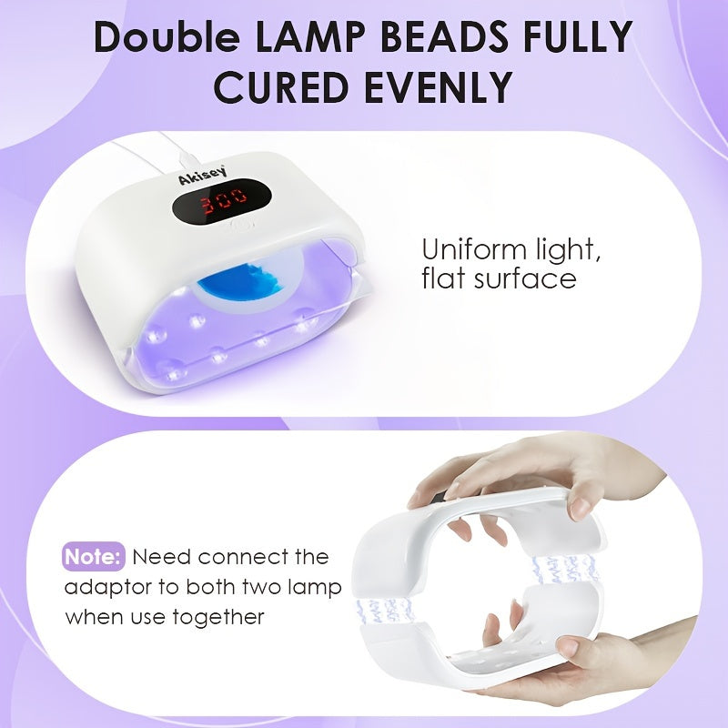 Double-Sided UV Resin Curing Lamp M24 with Listed 36W Power and 24 LEDs, Digital Display and 2, 3 or 5 Minute Settings, Pink or White for Jewelry Craft Projects