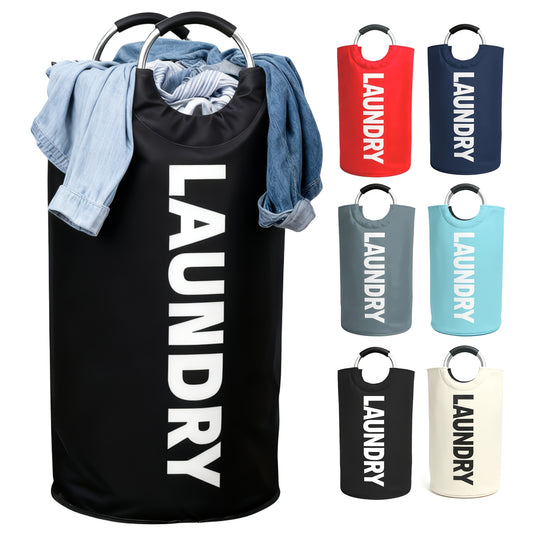 Collapsible Laundry Basket Bag, 25.1 gal Fabric Hamper with Color, Mesh Bag and Handle Style Options for Bedroom, Bathroom and College Dorm Storage