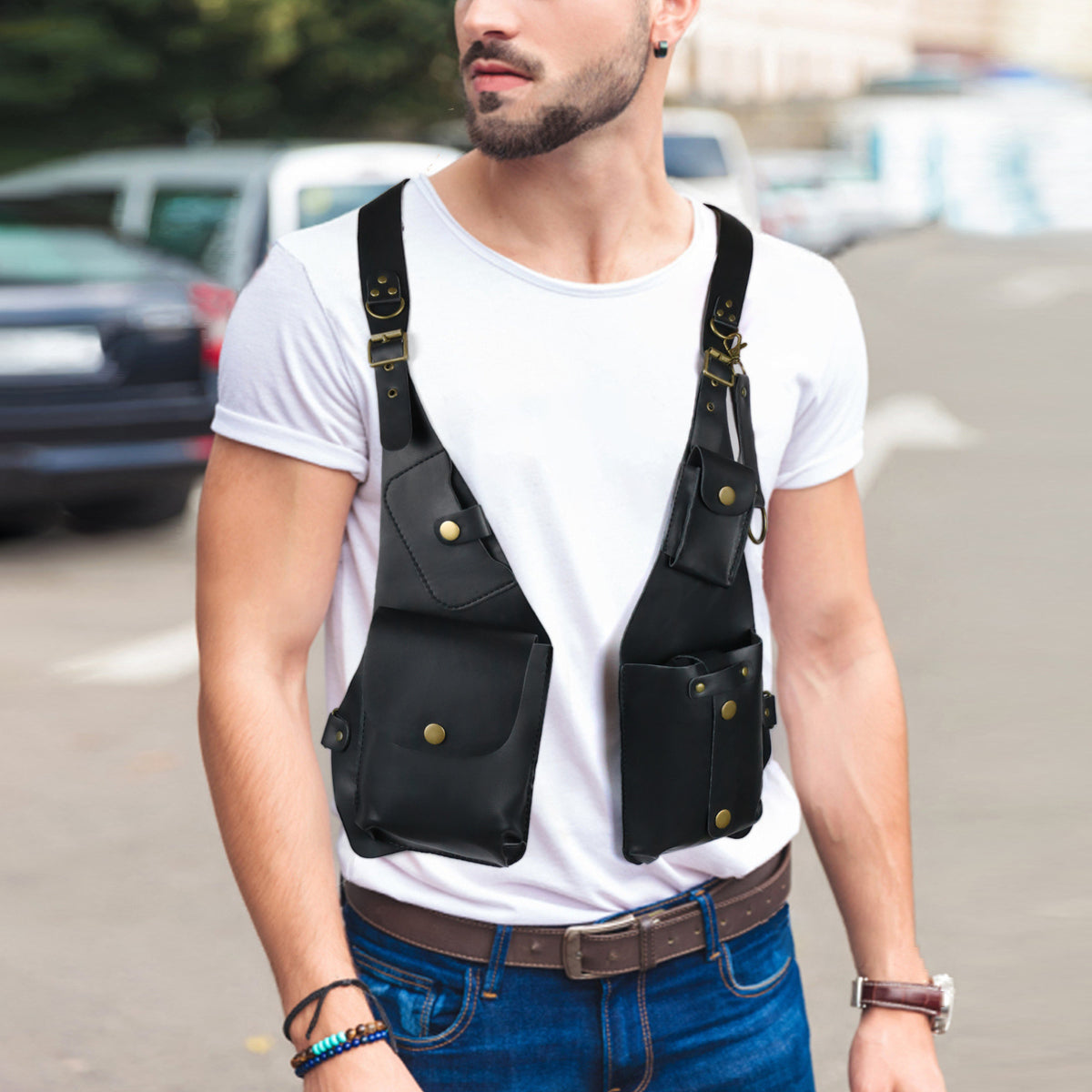 Retro PU Phone Crossbody Bag for Men and Women, Everyday Shoulder Bag in Red, Black, Coffee, Camel or Dark Camel for Casual Outfits and Weekend Outings