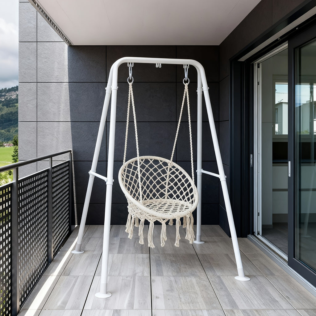 Hammock Chair Stand Only, Foldable Steel A-Frame with Powder-Coated Finish and Listed 300lb Capacity, Five Colors for Compatible Indoor and Outdoor Hanging Chairs