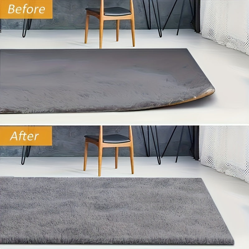 L-Shaped Rug Gripper Stickers for Compatible Carpet Corners, Adhesive Floor Accessories in 4, 8, 20 or 30-Piece Packs for Home Rug Placement