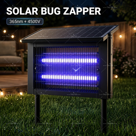 Solar Mosquito Killer Lamp with Listed 4000mAh Battery, Metal Casing, Two Modes and Three Placement Options for Home Garden and Courtyard Use