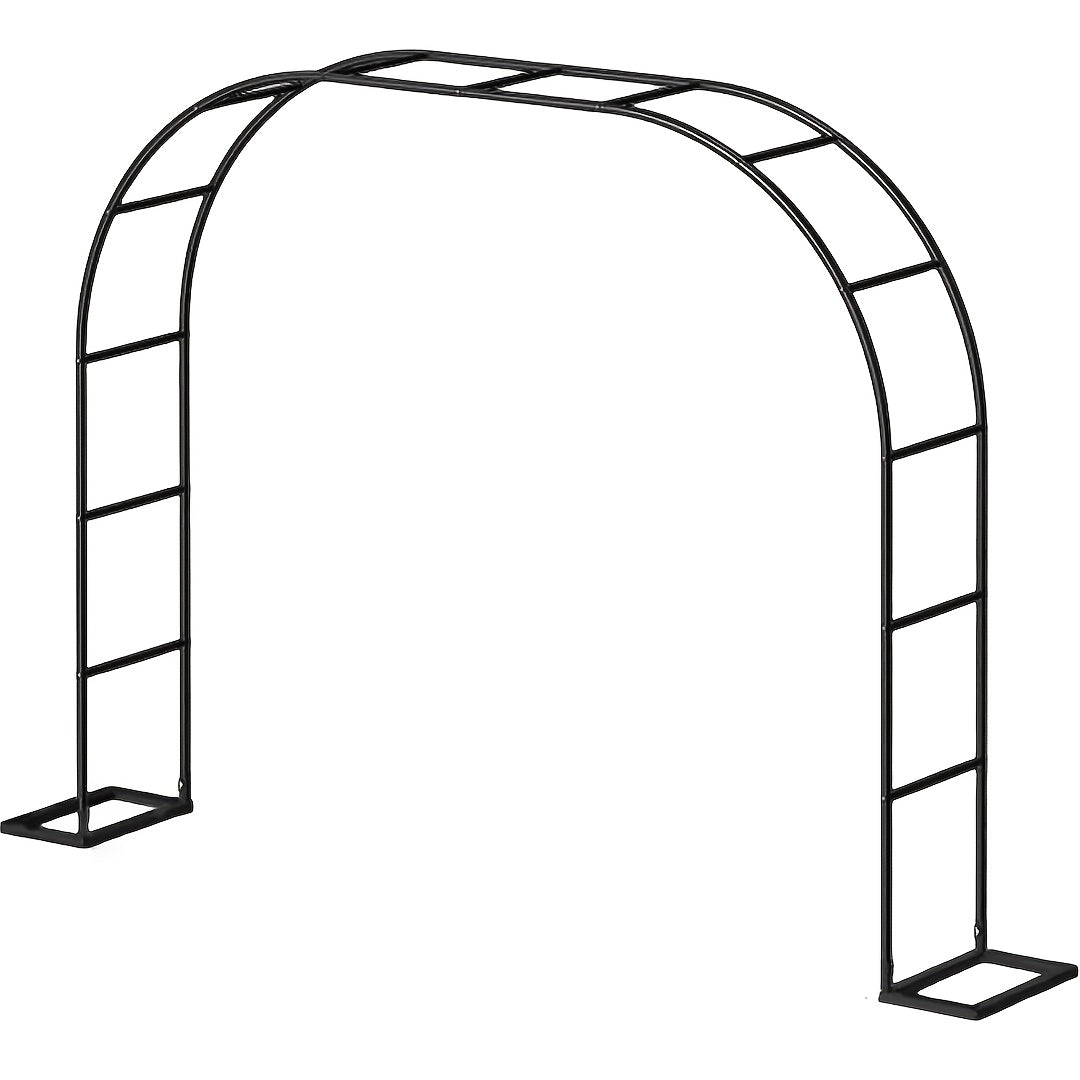 Metal Garden Arch for Climbing Plants and Wedding Decor, Black or White Selections with Base-Labeled Options for Patio and Backyard Trellis Displays