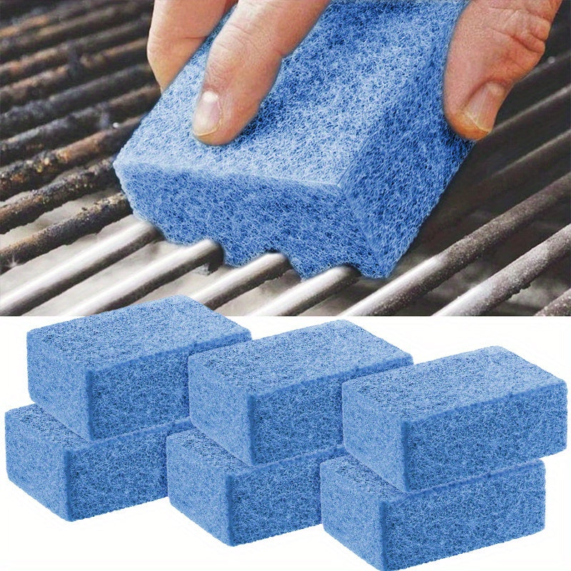 Bristle-Free Grill Cleaning Set with Six-Pack Selection, Listed 18-Inch Scraper Design and Non-Slip Grip for Gas, Charcoal Grill and Oven Rack Care