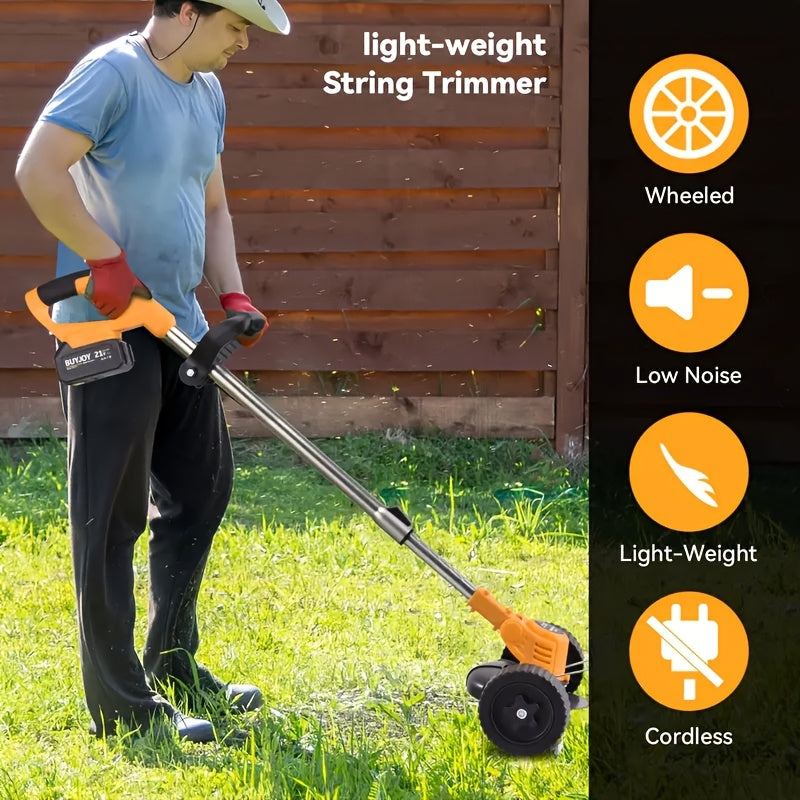 Portable Electric Yard Trimmer with Listed Three Blade Types and Lithium Battery Configurations, Purple Older Model and Nine Color Combination Options for Home Grass Care