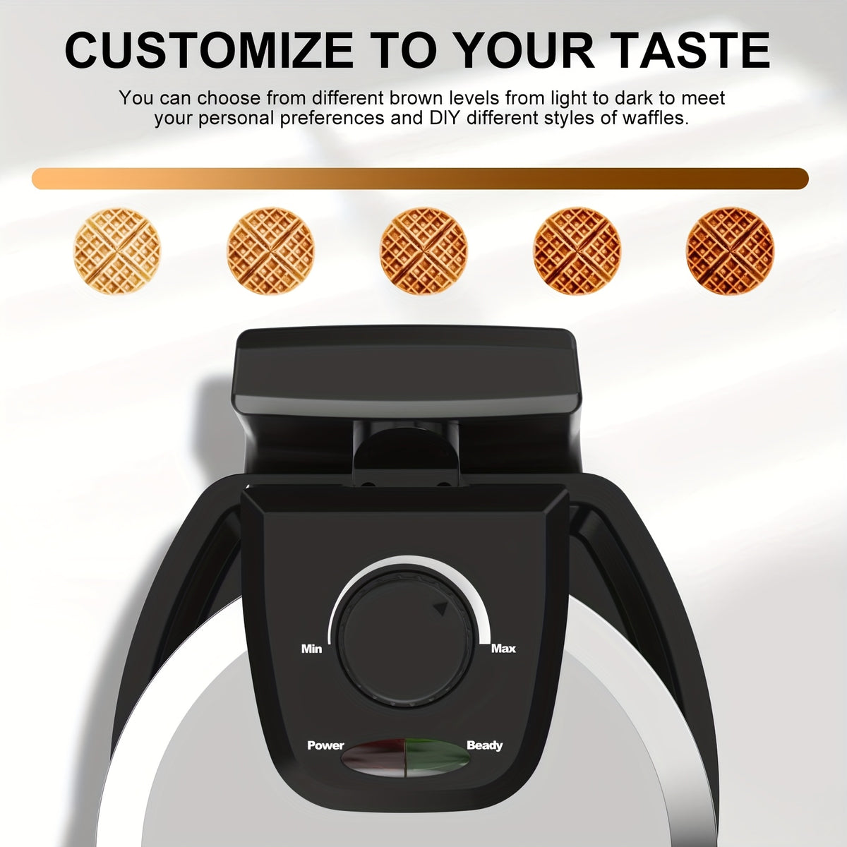 Rotating Belgian Waffle Maker with Listed 180-Degree Flip and Adjustable Browning, Silvery Single-Layer or Double Waffle Iron Options for Home Breakfasts