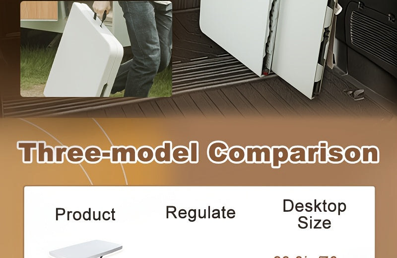 Portable Folding Utility Table with Plastic Top, Carrying Handle and Locking Design, Multiple Model Options for Camping, Picnics and Indoor Outdoor Parties
