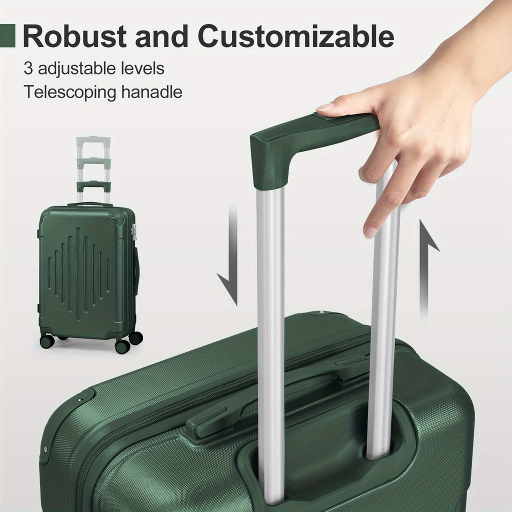 ABS Hardshell Spinner Luggage with Listed TSA Lock, 20, 24 or 28 Inch Size Options in Five Colors for Vacation Packing, Business Trips and Everyday Travel