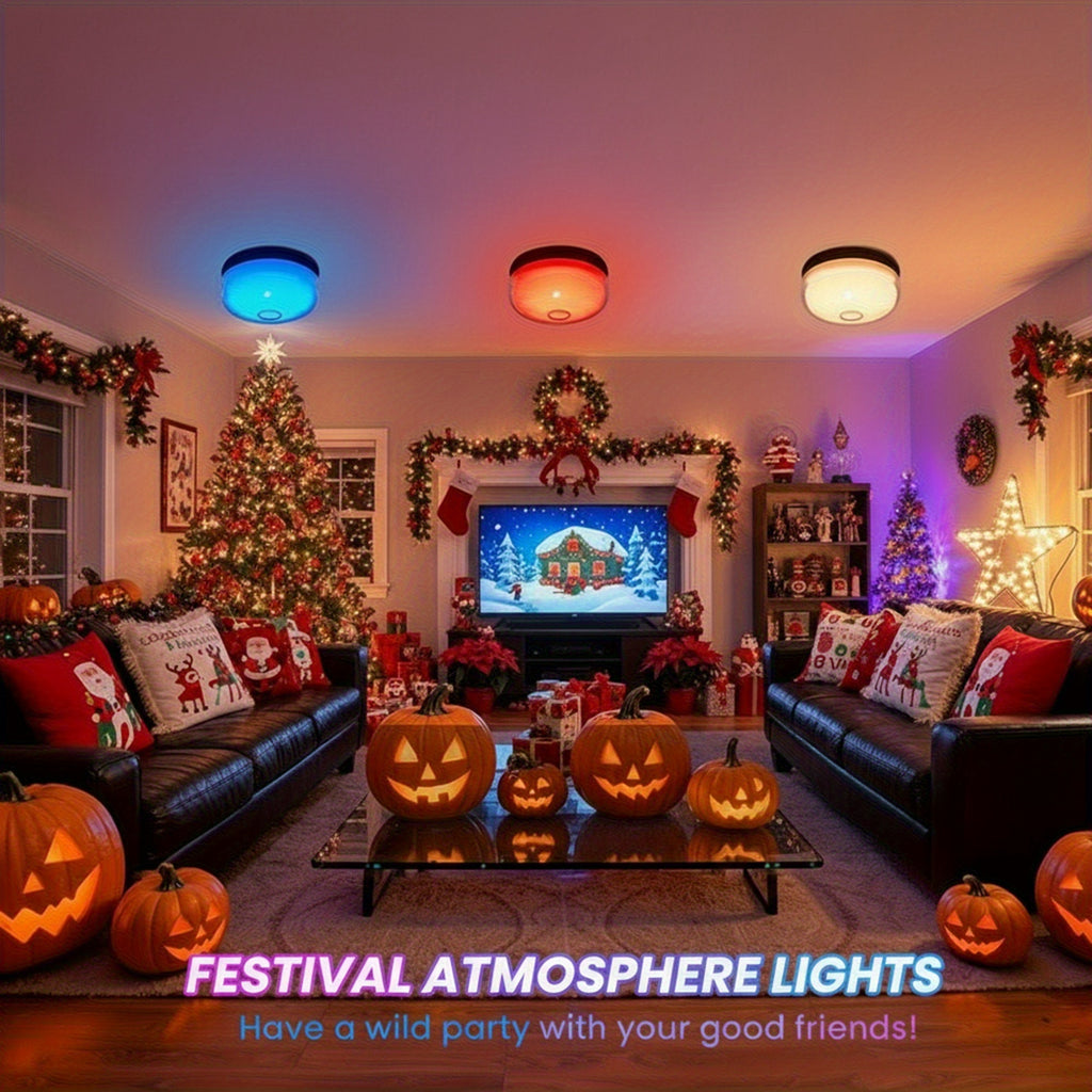 Rechargeable RGBW Mood Lights, 2 or 4 Pack with 15 Color Options, Cool White, Magnetic Mounting, Remote Dimming and Timer for Indoor Ambient Decor