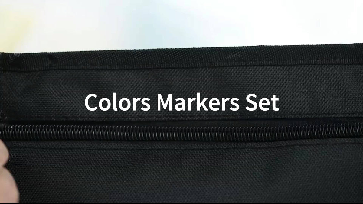 Artist Marker Pens Set 172 Pieces with Chisel and Fine Dual Tips, Drawing and Coloring Supplies with Protective Mat for Adult Sketching and Greeting Cards