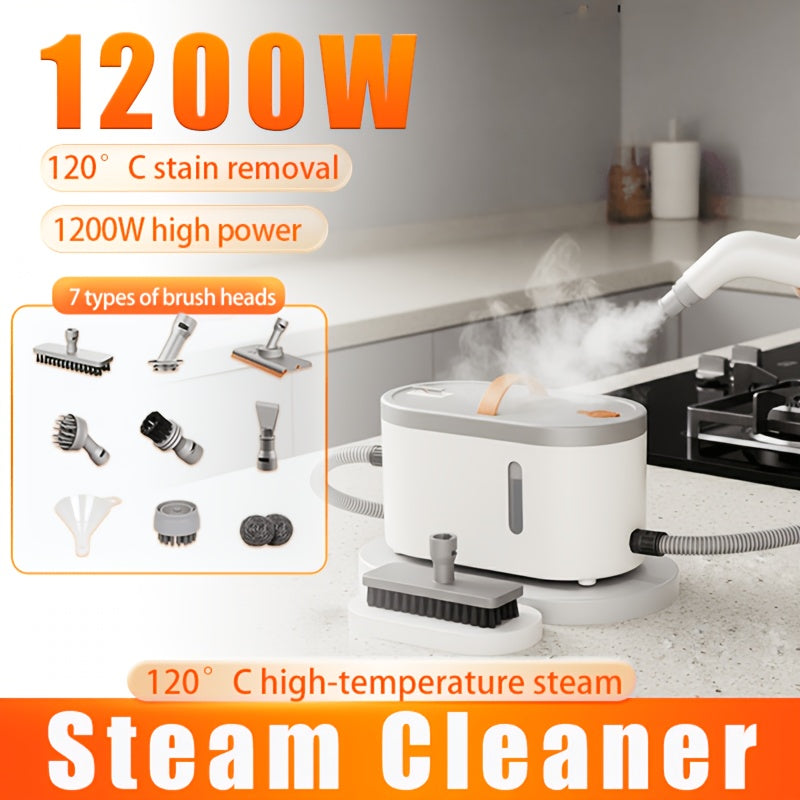 Multi-Function Handheld Steam Cleaner with Listed 38.89 Oz Capacity, White Professional Edition or Basic Version for Compatible Kitchen, Bathroom and Upholstery Surfaces