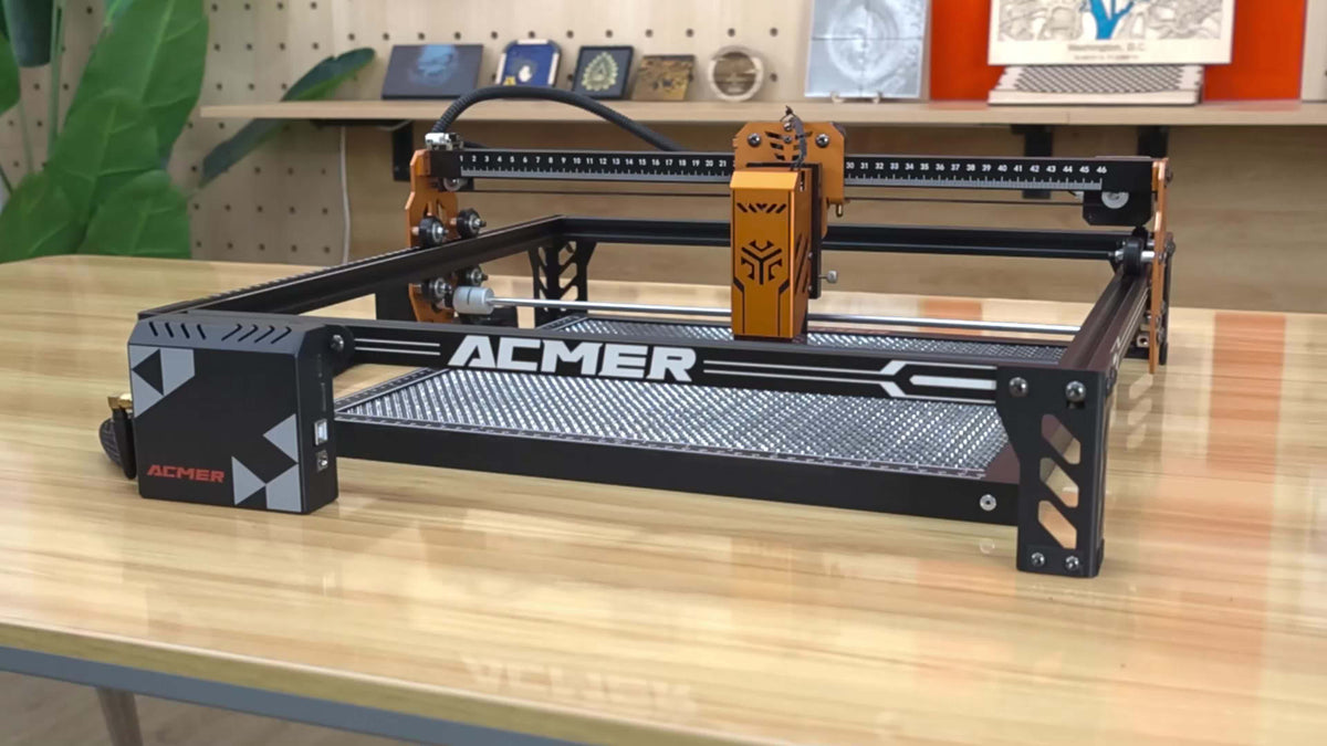 ACMER P1S Pro Laser Engraver with Listed 6W Diode Laser and 380 x 370mm Work Area, Fixed-Focus Craft Machine with USB and App Connection References