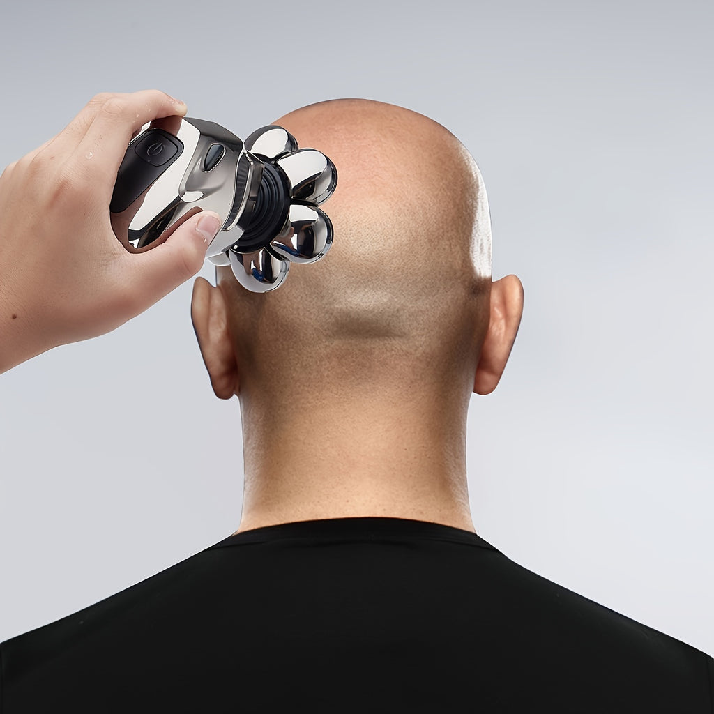 Men's Bald Head Shaver with Listed 7D Rotary Design and Rechargeable Operation, 5-in-1 Grooming Kit, Single-Function, Upgraded 2025 or A+ Options
