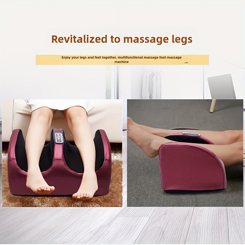 Multi-Style Electric Foot Massager with Listed Heat and Kneading Functions, Black or Red Enhanced Model Labels for Manufacturer-Approved Personal Care Use