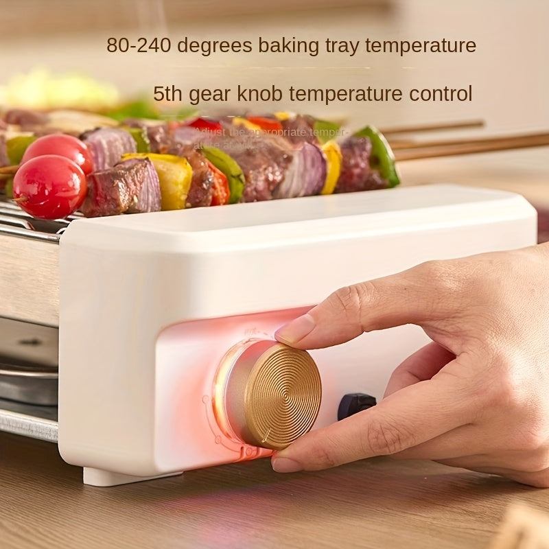 Countertop Sausage Grill with Adjustable Temperature, Nonstick Pan and Detachable Panel, Listed 4-in-1 Cooking Design with White or Black Gift Bag Option Labels