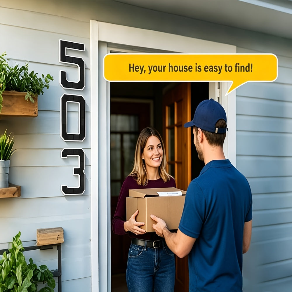 Solar House Number Light, 9-Inch Individual Number and Letter Options with Automatic Light Sensor for Porch, Courtyard Wall and Residential Address Display