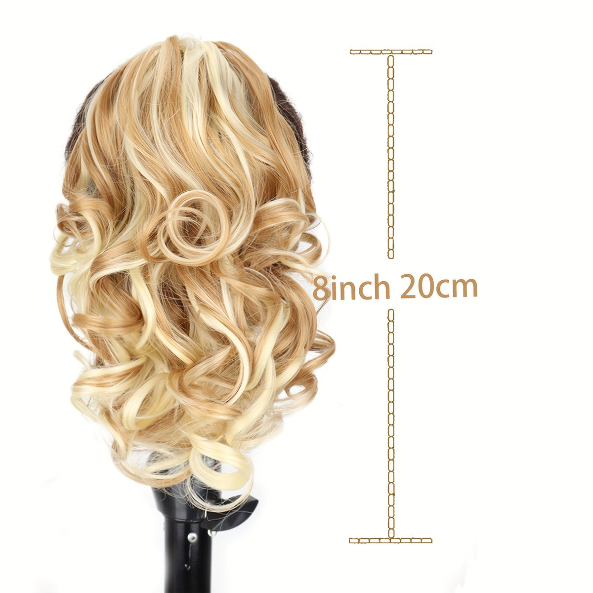 8-Inch Claw Clip Ponytail Extension for Women, Short Synthetic Hairpiece with Multiple Color Options for Casual Outfits, Parties and Halloween Styling