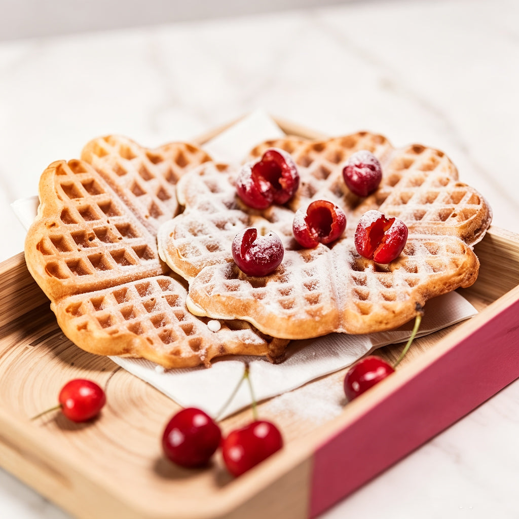 Heart-Shaped Waffle Maker 750W, Mini Nonstick Wafflera with Dual-Side Heating, Indicator Lights and Compact Space Saving Design, Easy to Clean Breakfast, Brunch and Treat Maker for Kids, Couples and Valentine's Day, Easy Gift