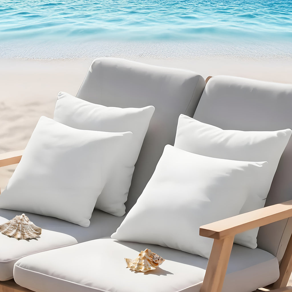 Square Throw Pillow Inserts Set of Four with Listed 7D Polyester Filling, 14, 16, 18 or 22 Inch Size Options for Sofa, Bedroom and Patio Cushion Covers