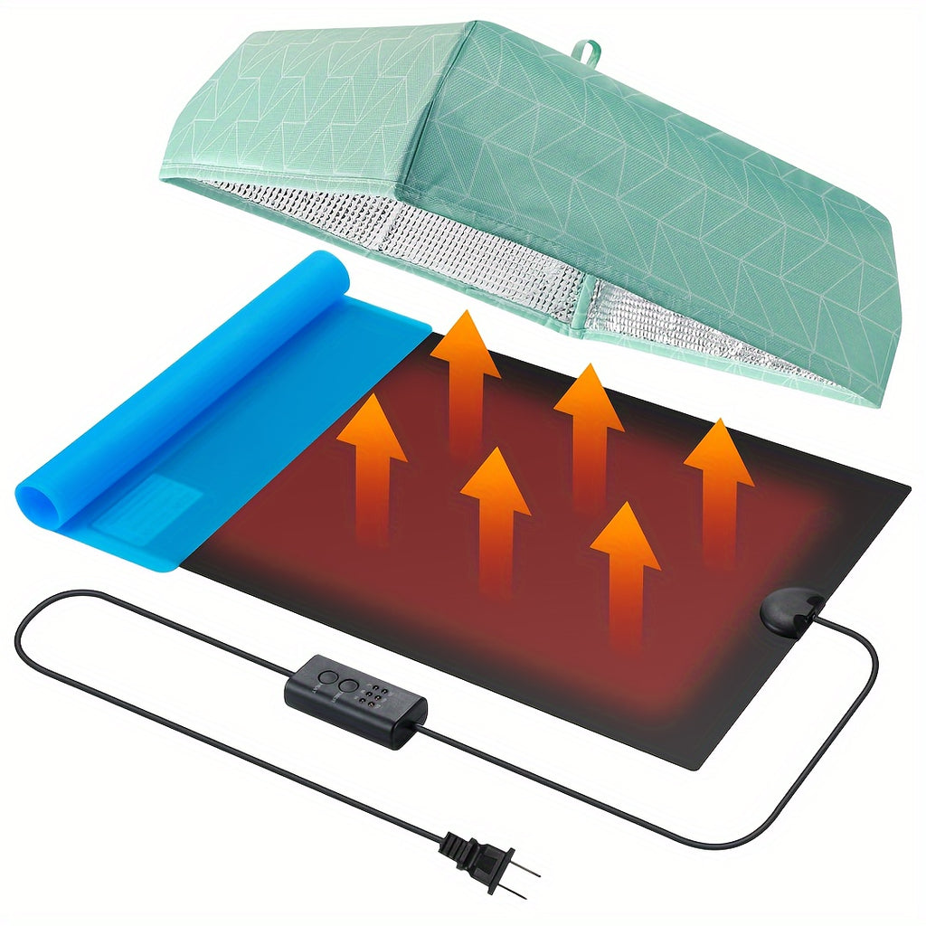 Resin Heating Mat with Timer and Auto-Off, Lightweight Silicone Craft Pad in a 3-Piece Set Option for Compatible Epoxy Resin and Mold Projects