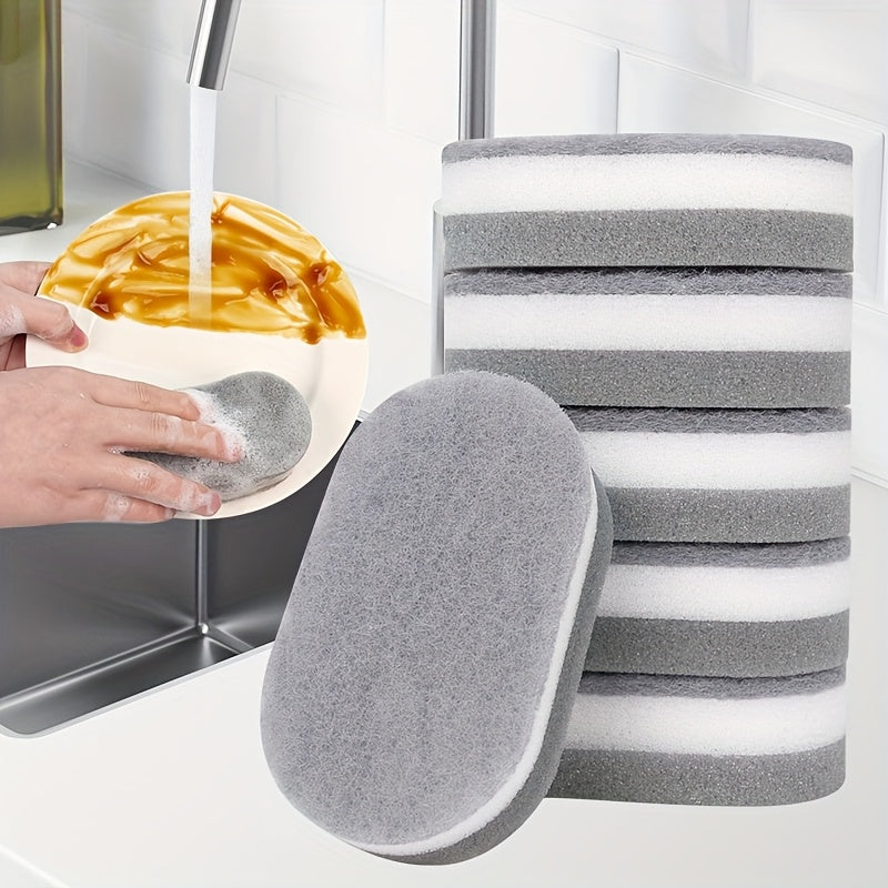 Oval Dishwashing Sponges in 3, 12 or 20-Piece Packs, Reusable Kitchen Sponge Wipes for Compatible Dishes, Chopsticks, Pots and Everyday Sink-Side Cleanup
