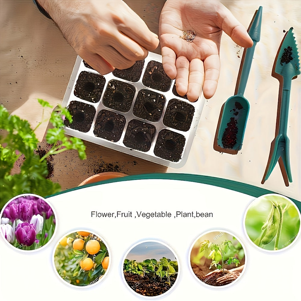Seed Germination Tray Kit for Indoor Seed Starting with Adjustable LED Grow Light, Digital Timer and Humidity Dome, 5 Packs or Large-2Pack Options