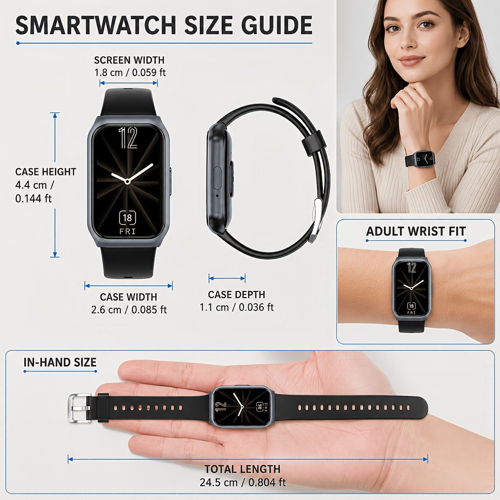 Touchscreen Fitness Smartwatch for Men and Women, 1.45-Inch HD Display with Wireless Calling, Message Notifications, Sports Modes, Stopwatch and Calendar