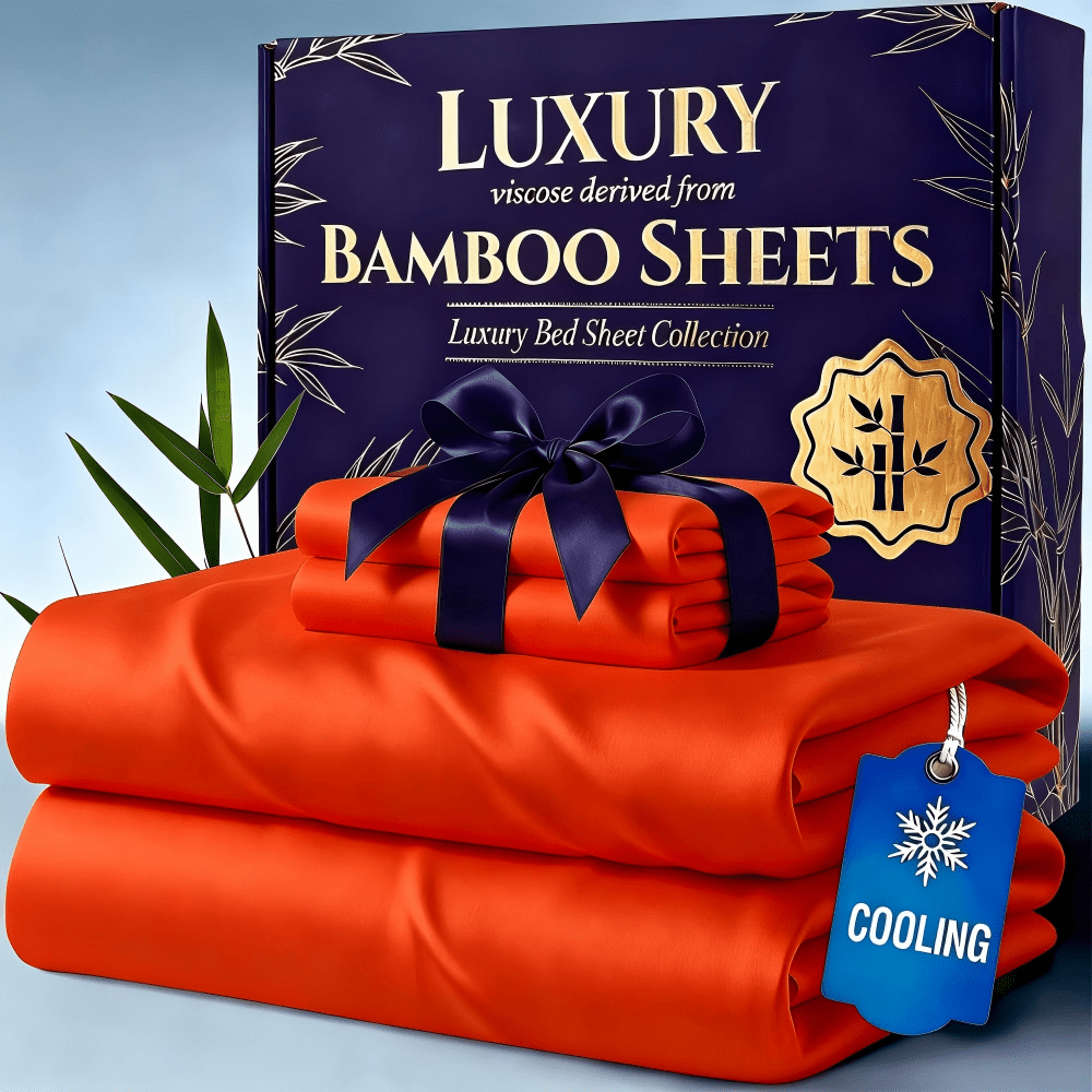 20 Inch Pocket Bed Sheet Set, Four-Piece Bedding with Listed Cooling Comfort, Fitted Sheet, Flat Sheet and Pillowcases in Twin, Full, Queen and King Options