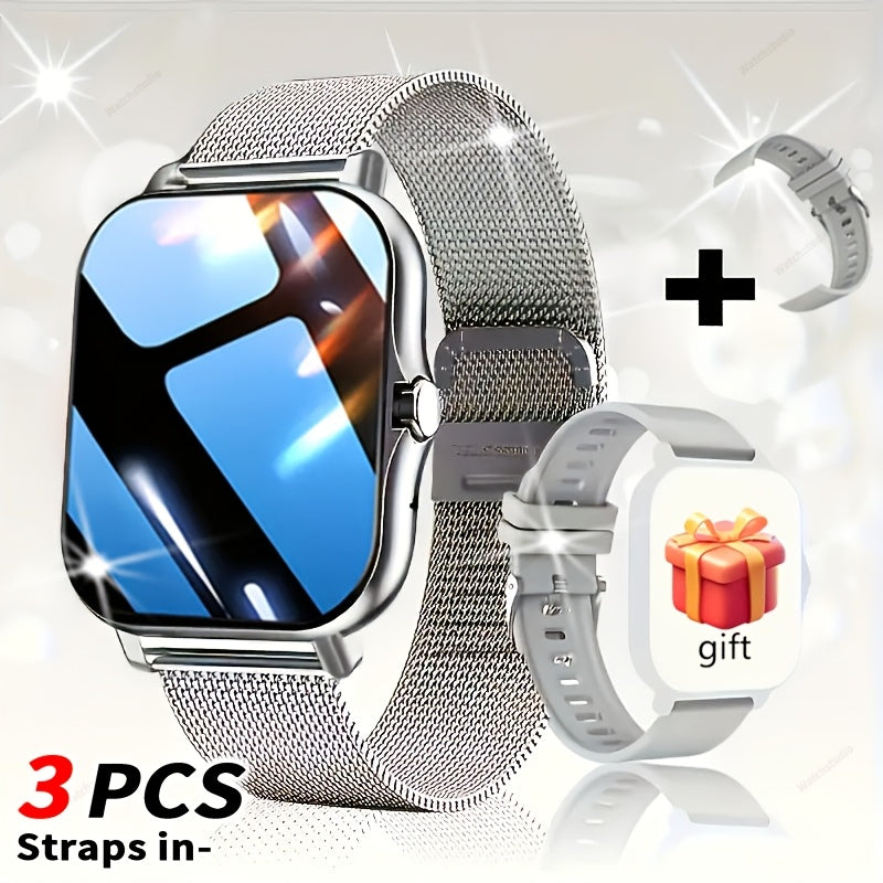 TFT Touchscreen Smartwatch with 1.83-Inch Display, Wireless Call Answering and Dialing, Message Reminders, USB Charging and Four Color Choices