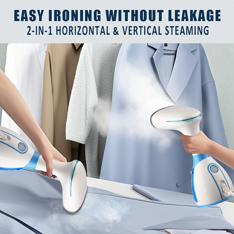 Handheld Garment Steamer with 3 Attachments, Listed 30-Second Heat-Up and 9.47oz Water Tank for Compatible Clothing Wrinkle Care at Home and While Traveling