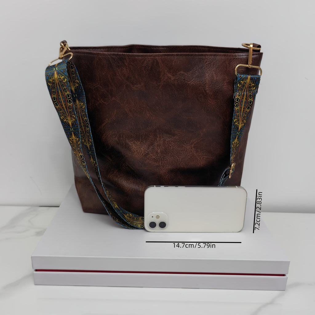 Bohemian Hobo Crossbody Bag for Women with Geometric Strap and Hamsa Hand/Evil Eye Pendant, Large-Capacity Retro Shoulder Handbag in 11 Colors