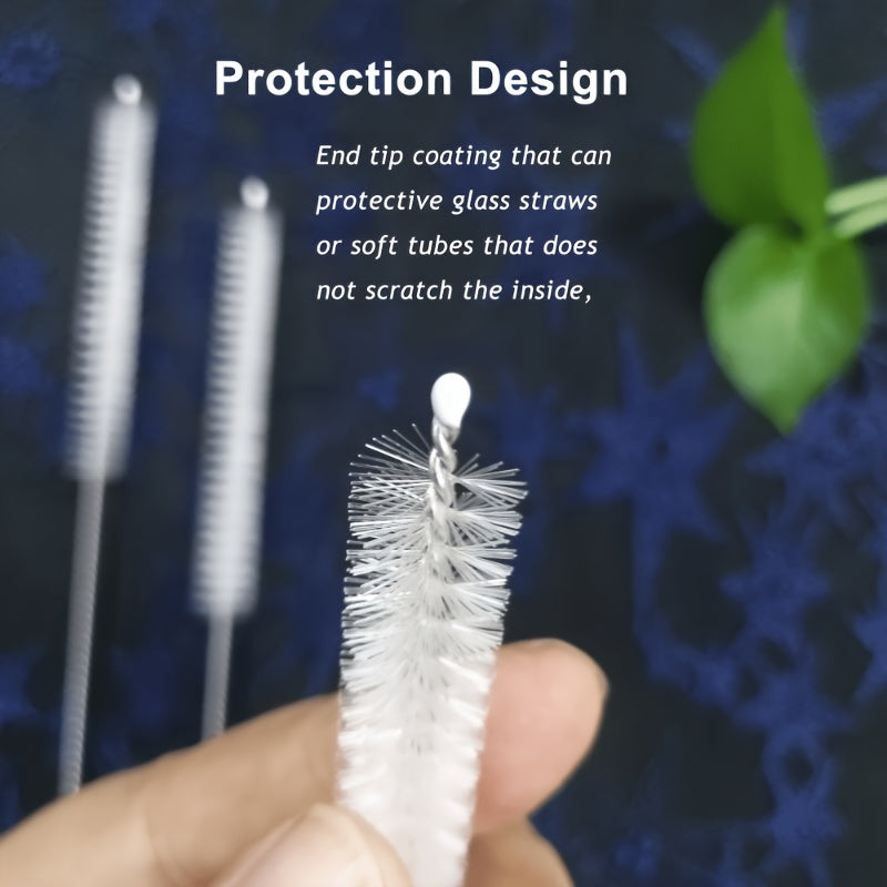 5/10pcs Bendable Stainless Steel Straw Cleaning Brush, Cup Brush, Thin Tube Straw Brush, Long Pipe Brush, Pipeline Dredging Brush, Small Straw Brush, Long Bottle Brush, Kitchen Cleaning Brush, Cleaning Supplies Christmas Supplies