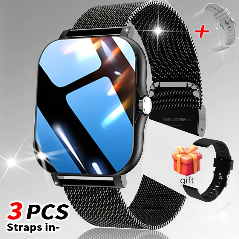 TFT Touchscreen Smartwatch with 1.83-Inch Display, Wireless Call Answering and Dialing, Message Reminders, USB Charging and Four Color Choices