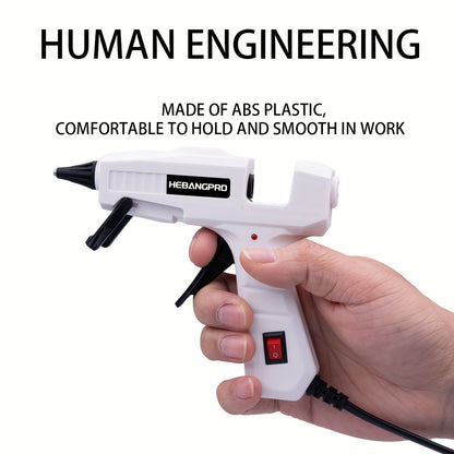 Hot Glue Gun Kit 30W with 30 Glue Sticks, 7 x 150mm Hot Melt Adhesive Tool in Seven Color Options for DIY Crafts, Handmade Decorations and Small Home Repairs