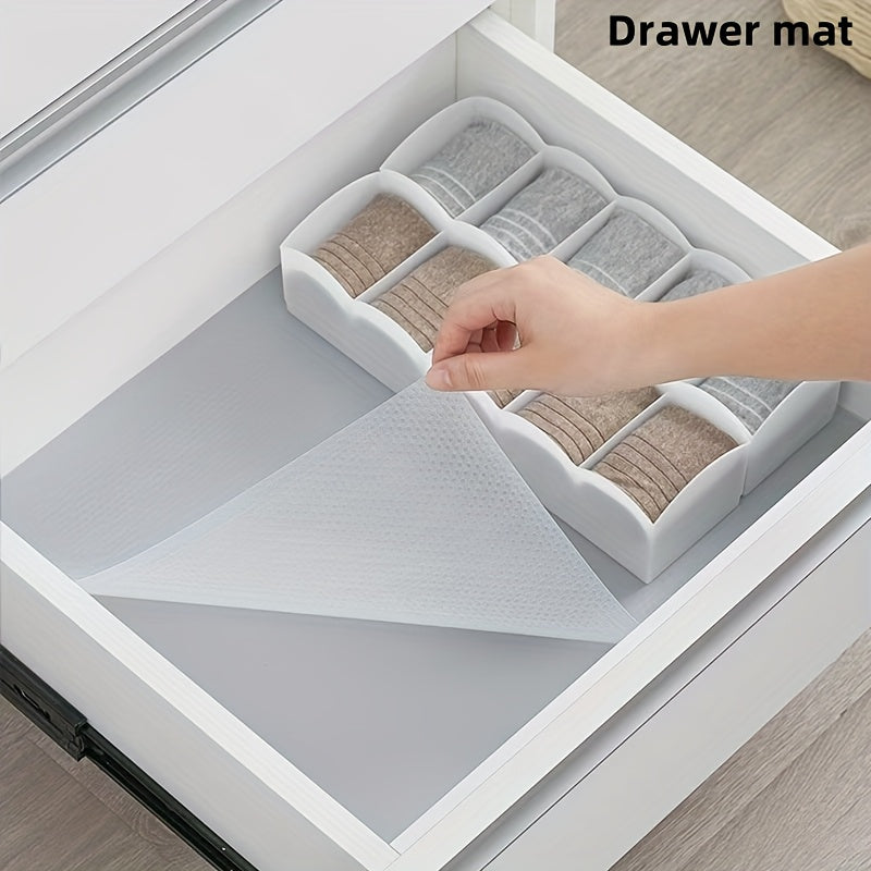 1 Roll of White Washable Oil-Resistant Anti-Slip Drawer Mat - 11.81 Inches Wide/39.37 Inches Long, Suitable for Anti-Slip Drawer Mats in Cabinets, Drawers, And Shoe Cabinets
