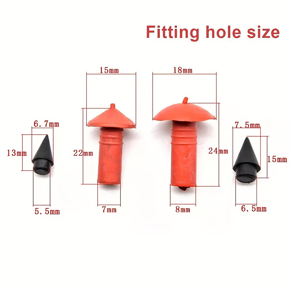 Mushroom Tire Plugger Gun Kit for Compatible Tubeless Tires, Spring-Loaded Insertion Tool with Probe and Nozzle References in a Metal Material Selection