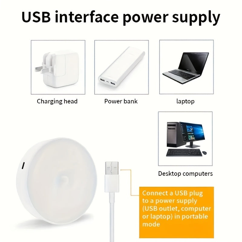 Dimmable Motion Sensor Night Lights, Six-Pack Bright White or Warm White LED Options with USB Rechargeable and Magnetic Mounting References for Indoor Spaces