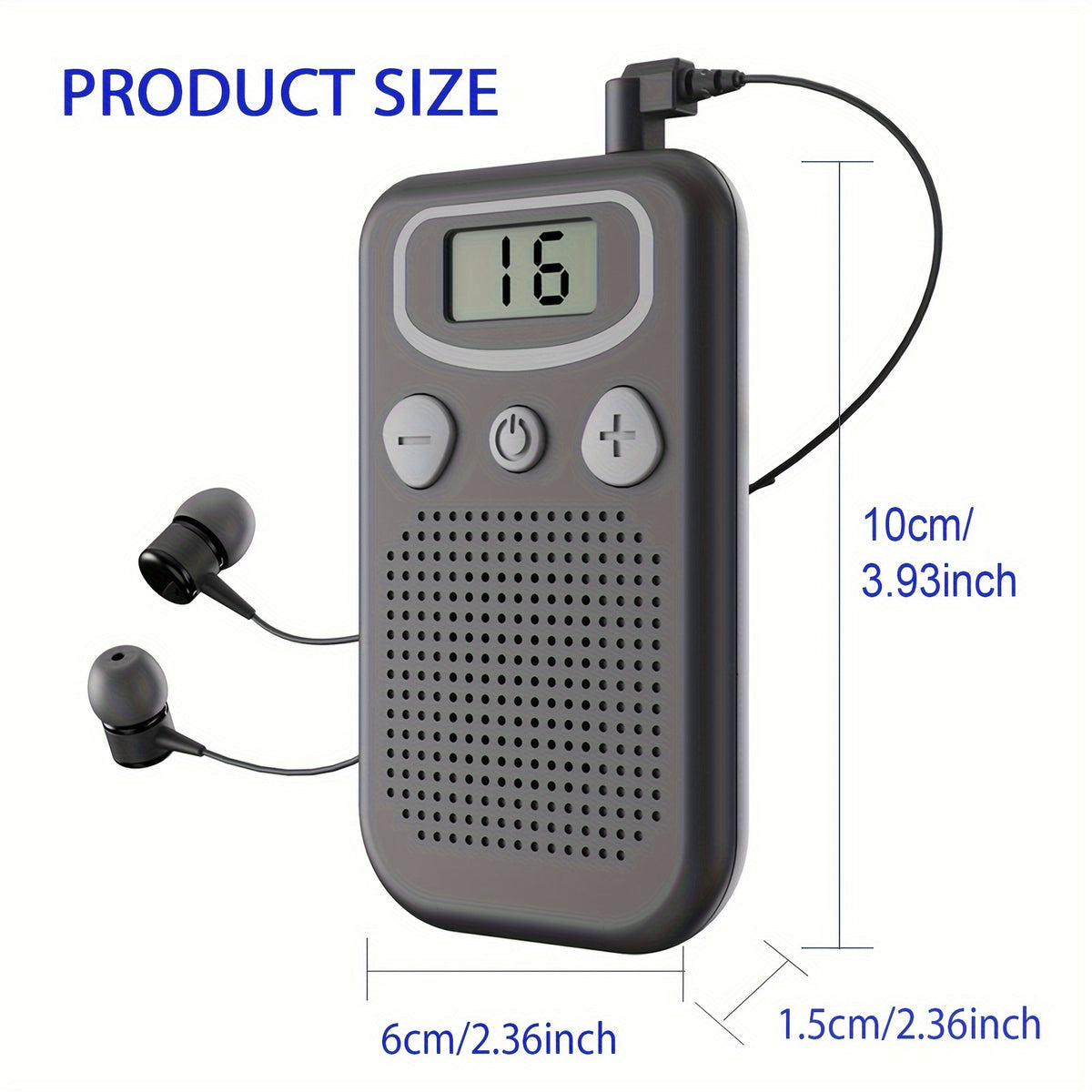 JINGHAO Personal Sound Amplifier in Black with Adjustable Volume, Pocket-Style PSAP Listening Device for Adults Comparing Everyday Sound Amplification Options