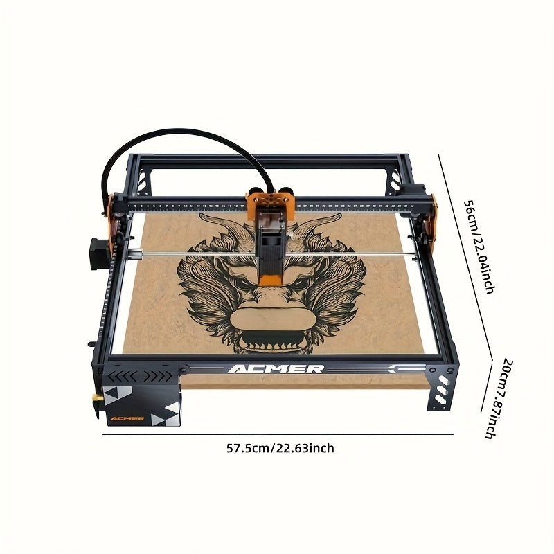 ACMER P1S Pro Laser Engraver with Listed 6W Diode Laser and 380 x 370mm Work Area, Fixed-Focus Craft Machine with USB and App Connection References