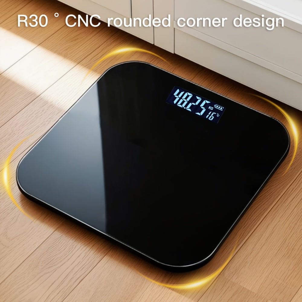 Digital Weight Scale 400lb, High-Precision Bathroom Scale with Clear Digital Display, Ultra Wide Tempered Glass Platform, Battery Powered Body Weight Scale for Home Fitness and Daily Use