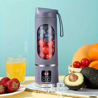 Portable USB-Rechargeable Blender for Fruit and Vegetable Drinks or Milkshakes, Compact Personal Blending Design in White, Green or Purple Options