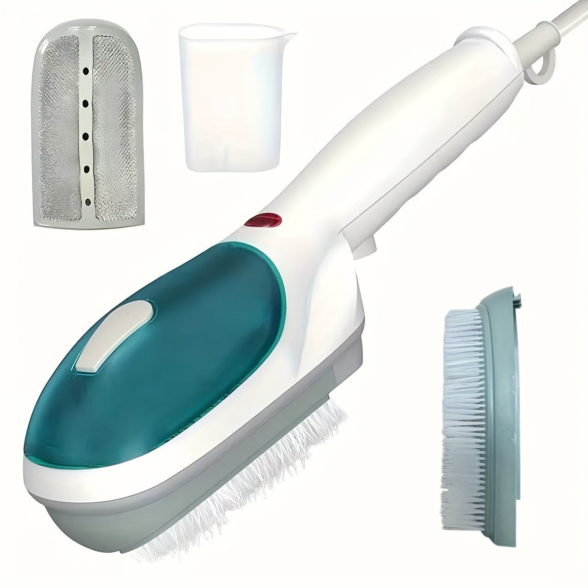Green Handheld Steam Iron with Horizontal and Vertical Steaming and Dry Ironing, Portable Garment Wrinkle Care Tool for Home, Office and Travel