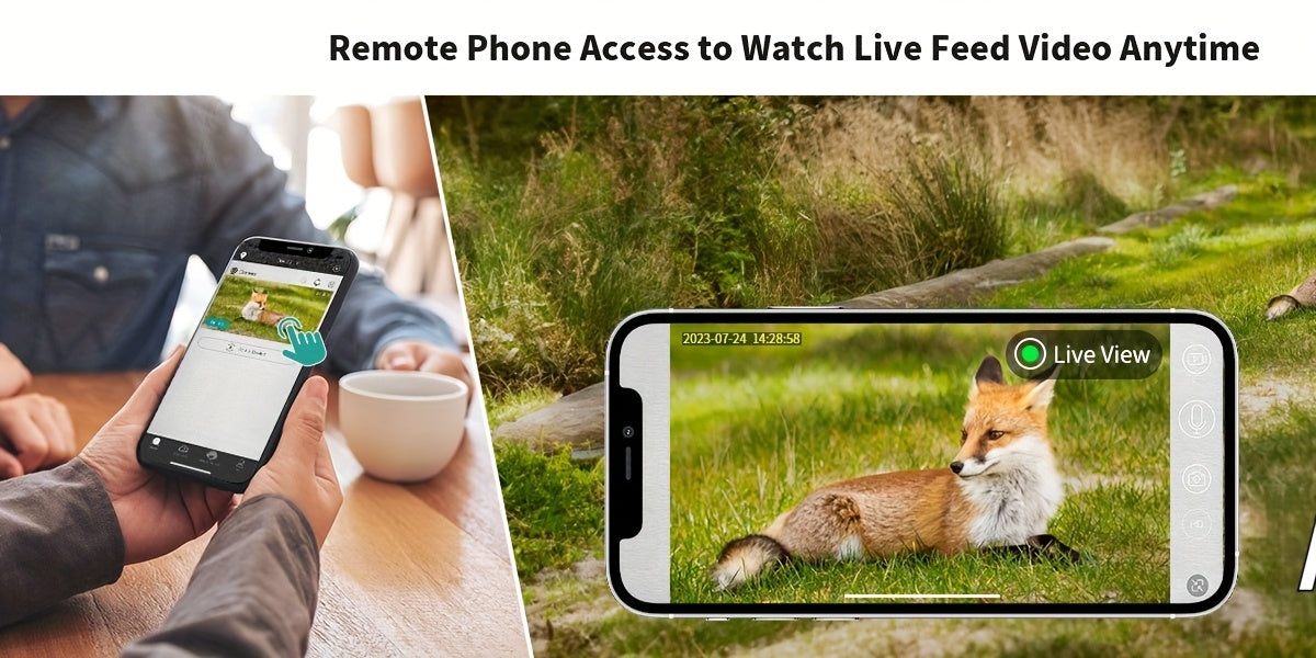 Cellular Trail Camera with Listed 4K Live View, 4W Solar Panel, 0.2-Second Trigger and 120° Lens, Ucon App Wildlife Monitoring with Two-Pack Option