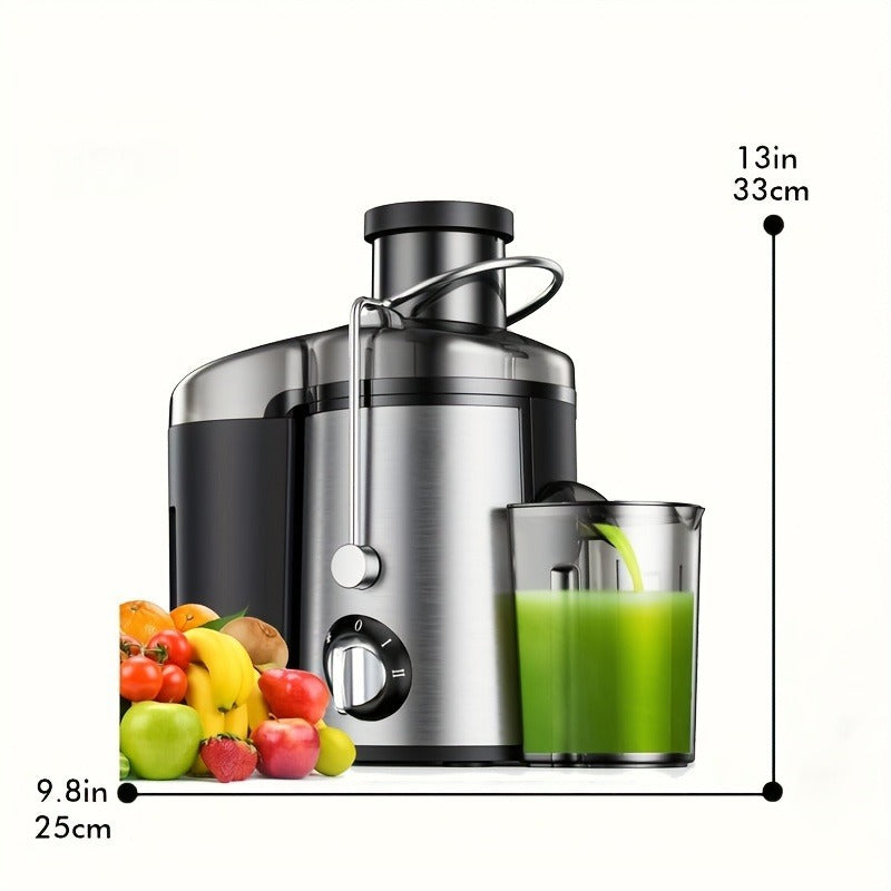 Wide Mouth Juicer with 3-Inch Feed Opening, Three Speed Settings and Detachable Design for Homemade Fruit and Vegetable Juice, Everyday Kitchen Drink Preparation