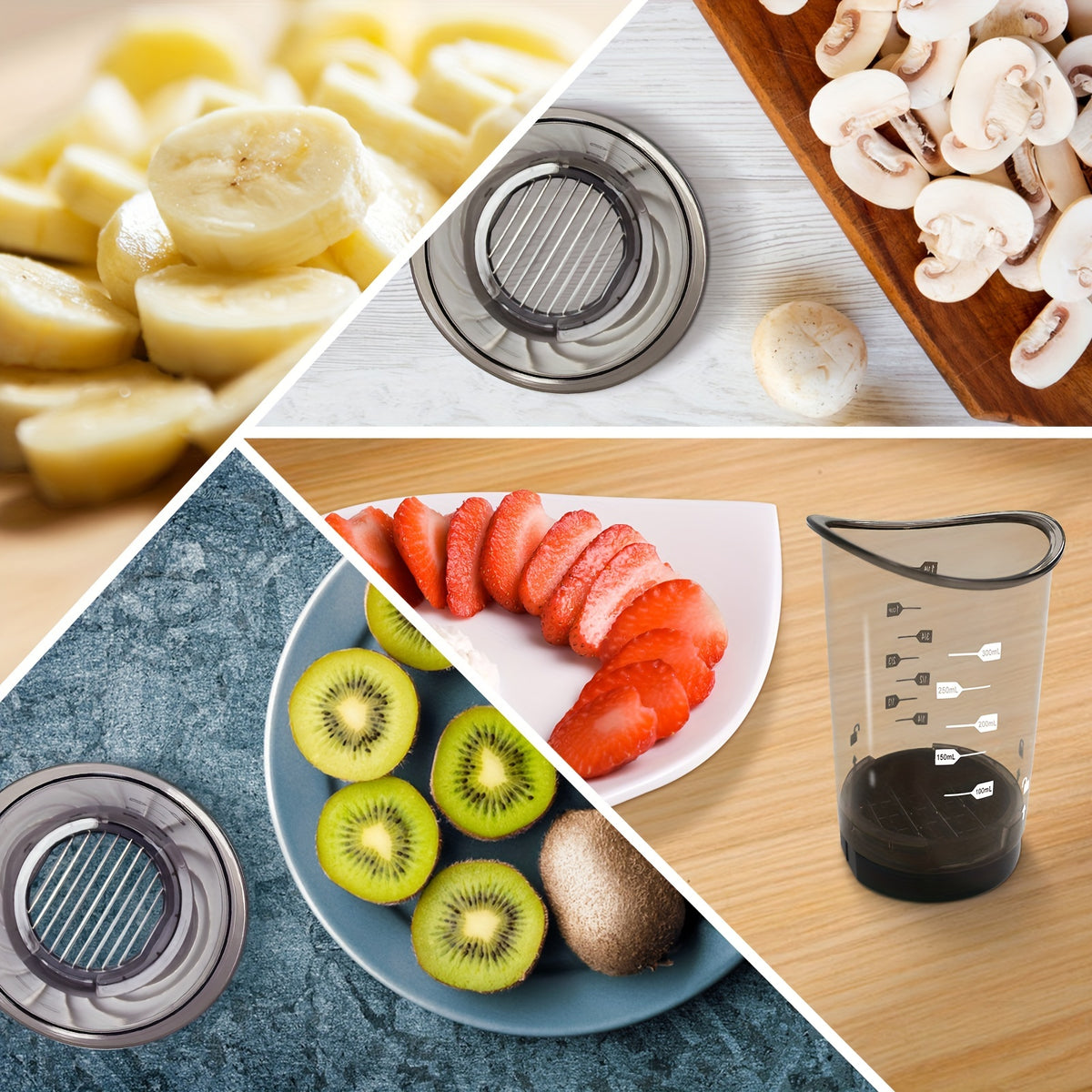 Vegetable Chopper Cup, Cut N CUP Model with Listed Chopping, Dicing and Measuring Functions for Home Salad Ingredients and Stir-Fry Meal Preparation