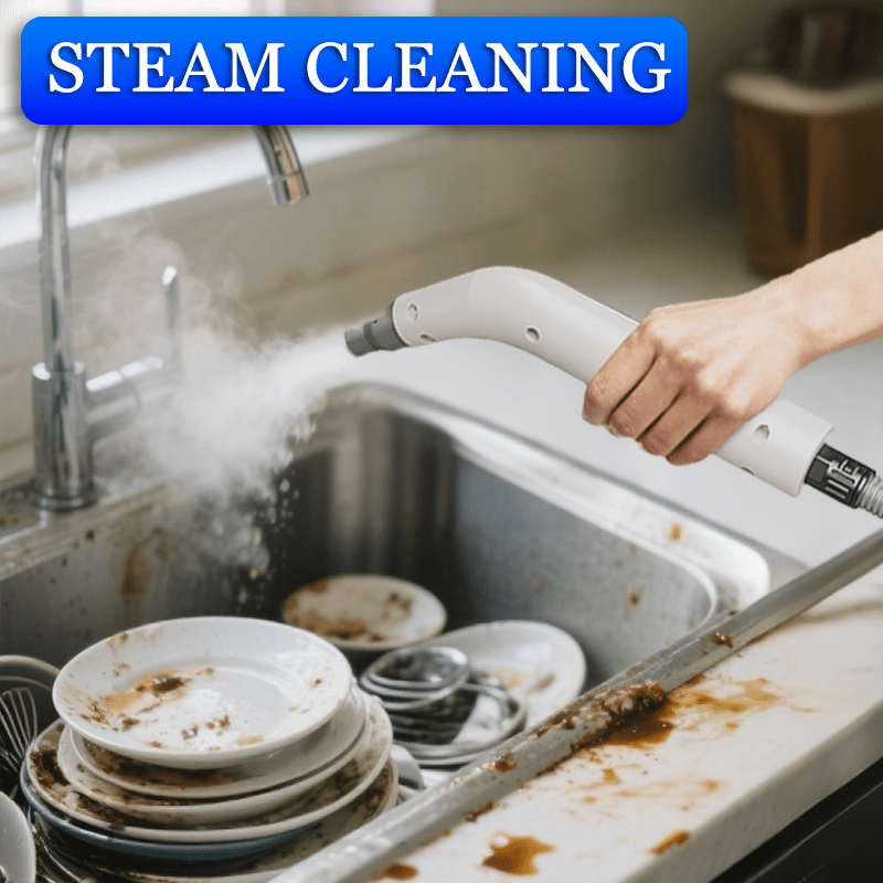 White Steam Cleaner with Listed 28.07oz Tank, Standard, Upgrade and Professional Model Options for Suitable Kitchen Surfaces, Upholstery and Car Interior Cleaning