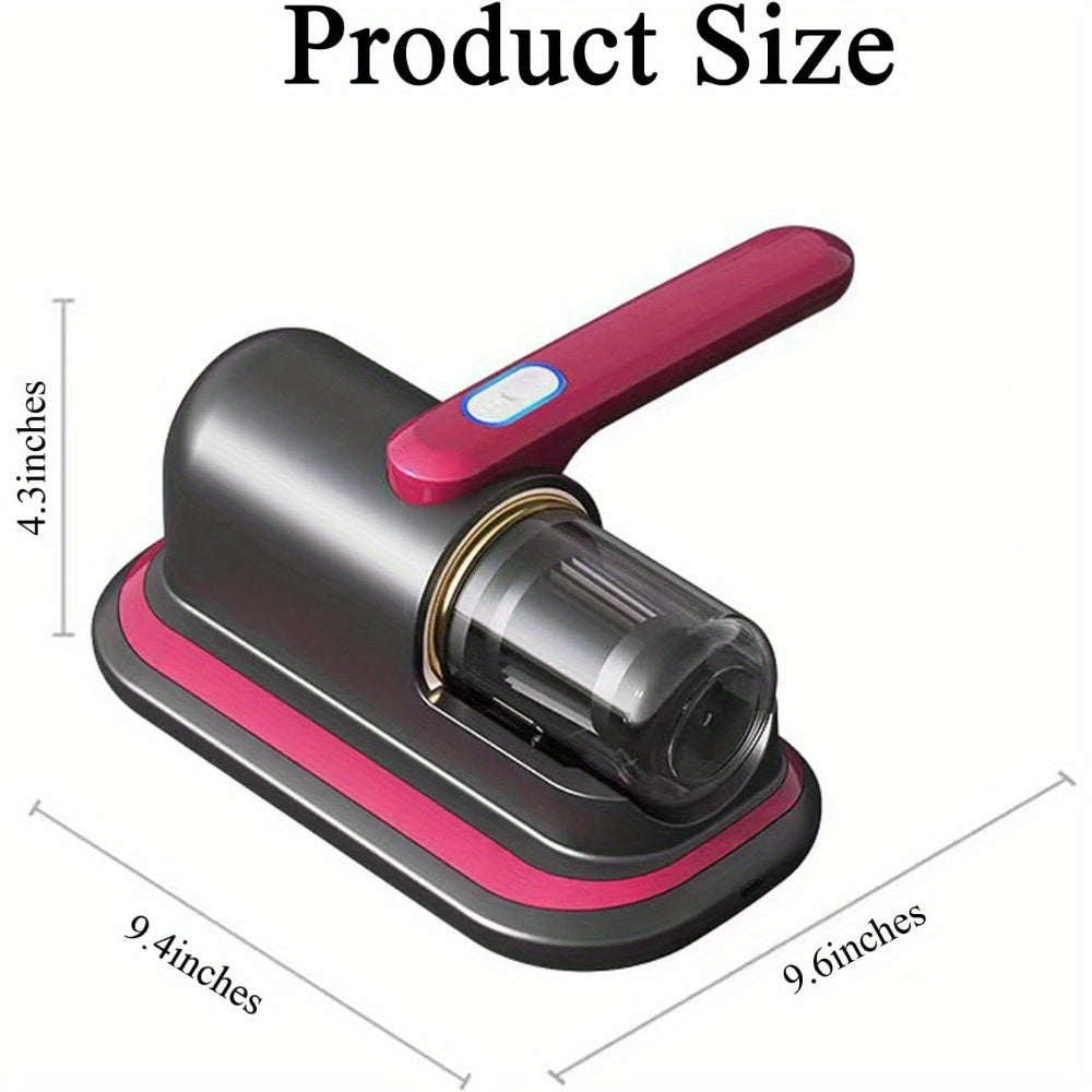 Purple Cordless Mattress Vacuum Cleaner with Handheld Design and Listed HEPA, Heating and Ultrasonic Features for Compatible Beds, Sofas, Upholstery and Carpet Cleanup
